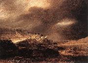 Rembrandt, Stormy Landscape